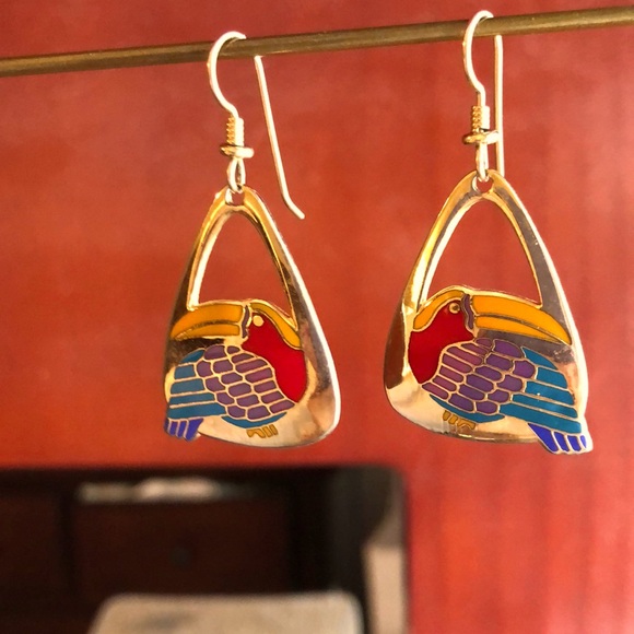 Laurel Burch Toucan Earrings - Picture 1 of 5